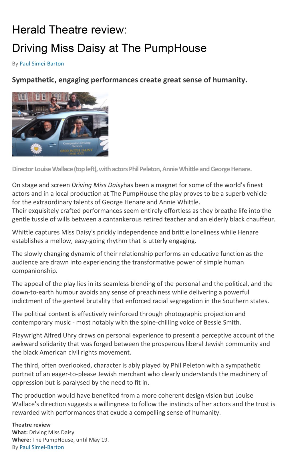 Microsoft Word - Driving Miss Daisy Herald review.docx